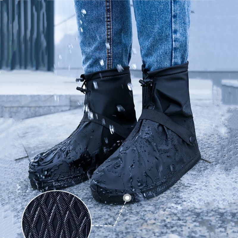 S-XXL Rainproof Anti-Slip Reus - Cycling Shoe Covers ulasan dan harga