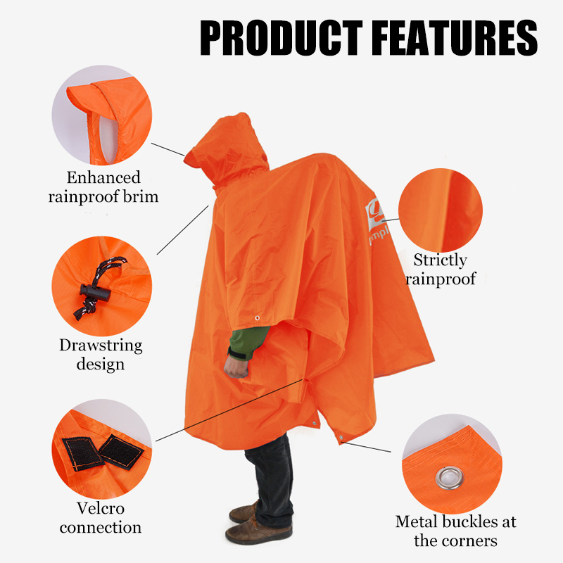 3-in-1 Lightweight Rain Poncho - Cycling Gear In Rain ulasan dan harga