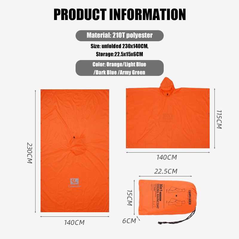 3-in-1 Lightweight Rain Poncho - Cycling Gear In Rain ulasan dan harga