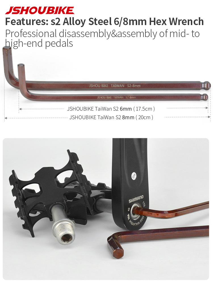 JSHOUBIKE 6/8/15mm bicycle ped - Mtb Pedals ulasan dan harga