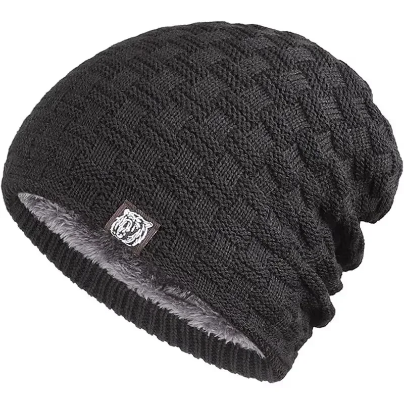 Mens Plush Lining Beanie Winte - Cycling Gear Cold Weather ulasan dan harga