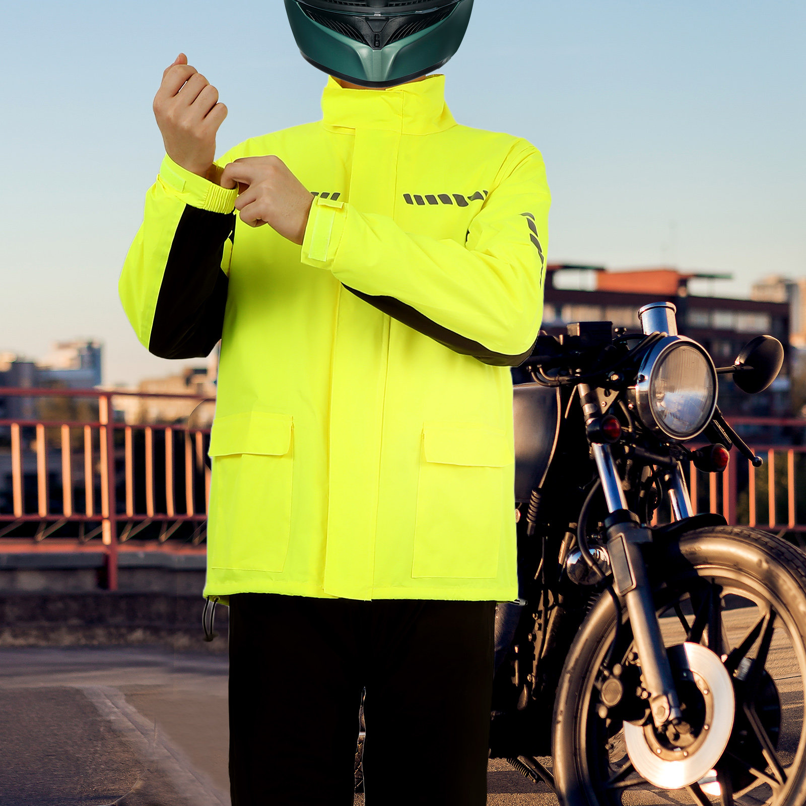 1Set Men Outdoor Cycling Rain  - Cycling Gear In Rain ulasan dan harga