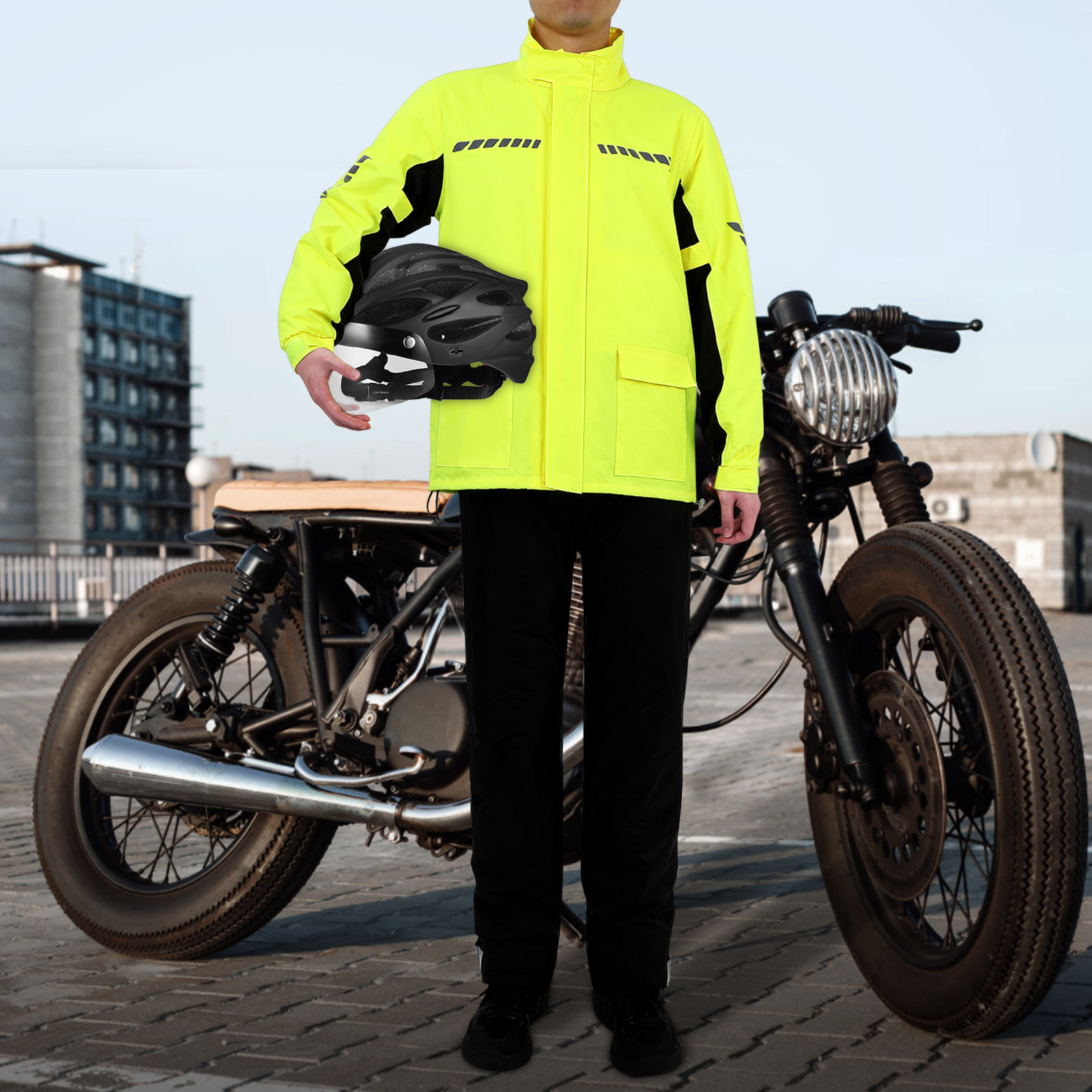 1Set Men Outdoor Cycling Rain  - Cycling Gear In Rain ulasan dan harga