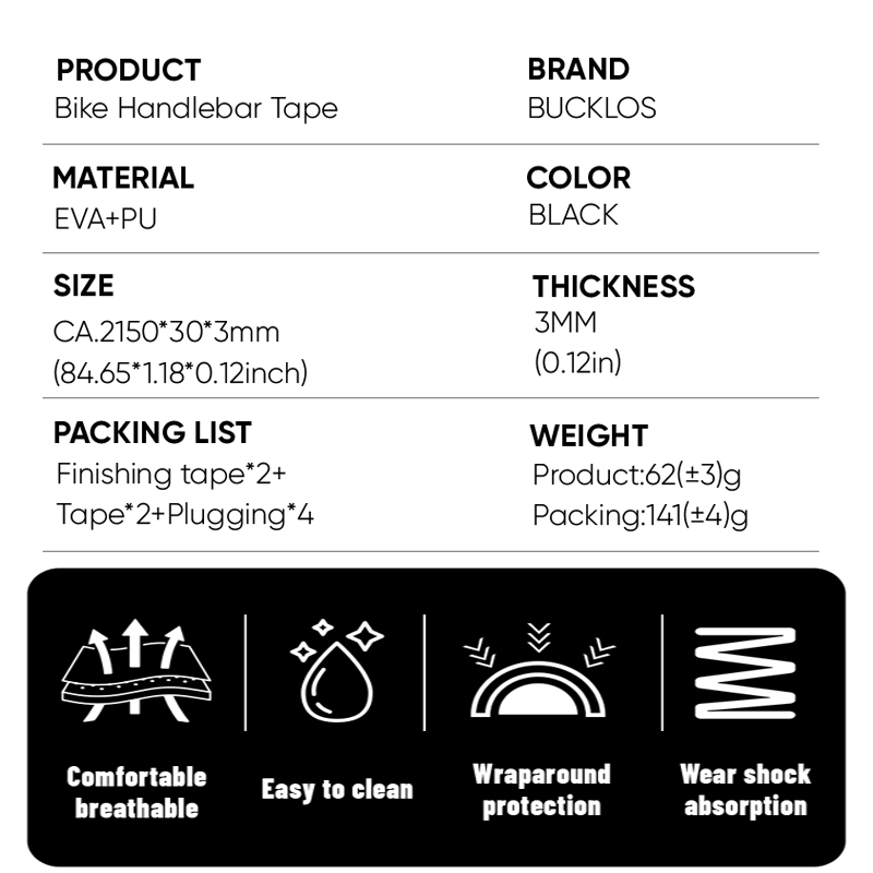 BUCKLOS Road Bike Tapes Anti-s - Bike Handlebar Tape ulasan dan harga