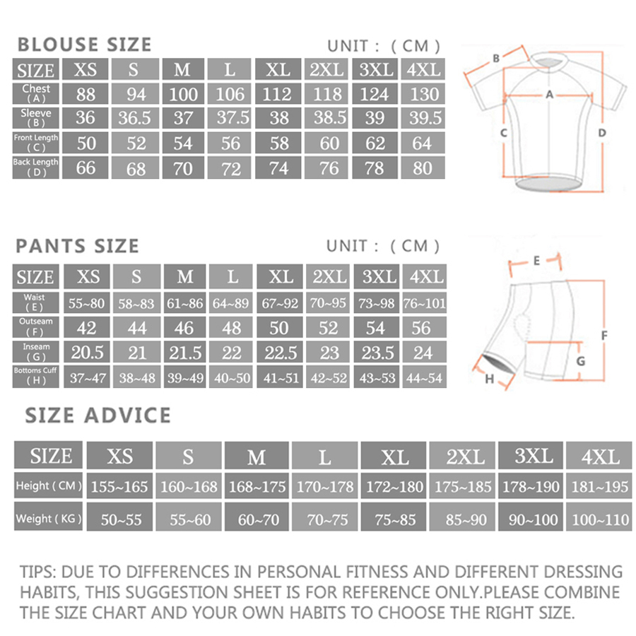 Rcn Rvouei Cycling Jersey Set  - Padded Cycling Shorts ulasan dan harga