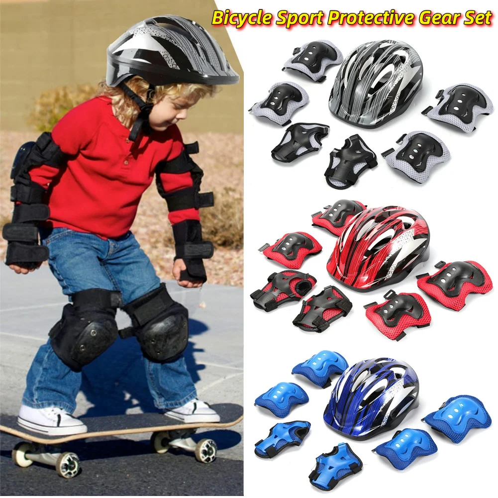 7Pcs Bicycle Sport Protective  - Cycling Gear For Kids ulasan dan harga