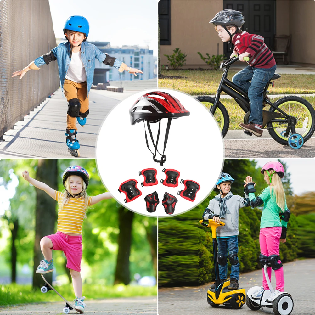 7Pcs Bicycle Sport Protective  - Cycling Gear For Kids ulasan dan harga
